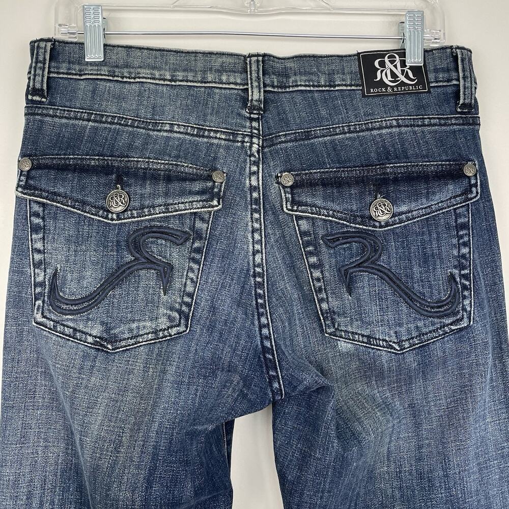 Rock & Republic Kasandra Jeans Women's 12 Bootcut Stretch Mid Rise Cowgirl Rodeo